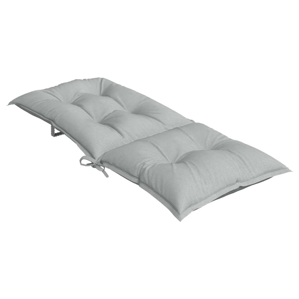vidaXL Coussins pour chaises à dossier haut 6 pcs. Gris clair chiné 120x50x7 cm Tissu