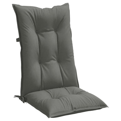 vidaXL Hochlehner-Auflagen 6 Stk. Melange Dunkelgrau 120x50x7 cm Stoff