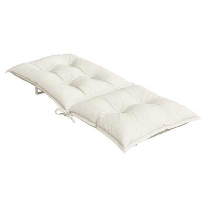 vidaXL Hochlehner-Auflagen 2 Stk. Melange Creme 120x50x7 cm Stoff