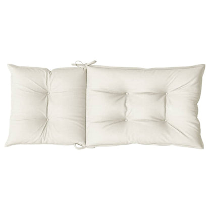 vidaXL Hochlehner-Auflagen 2 Stk. Melange Creme 120x50x7 cm Stoff