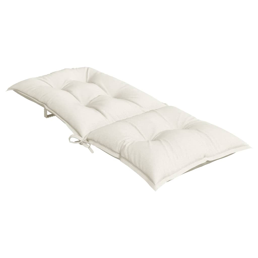 vidaXL Hochlehner-Auflagen 4 Stk. Melange Creme 120x50x7 cm Stoff