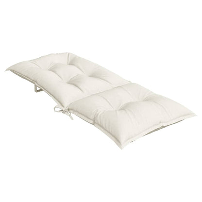 vidaXL Hochlehner-Auflagen 4 Stk. Melange Creme 120x50x7 cm Stoff