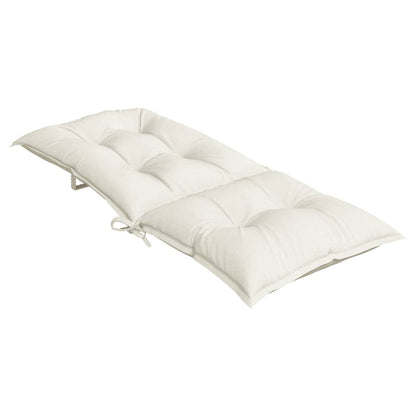 vidaXL Hochlehner-Auflagen 6 Stk. Melange Creme 120x50x7 cm Stoff