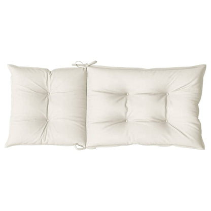 vidaXL Hochlehner-Auflagen 6 Stk. Melange Creme 120x50x7 cm Stoff