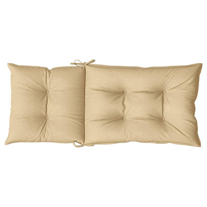 vidaXL Coussins pour chaises à dossier haut 2 pcs Mélange beige 120x50x7 cm Tissu