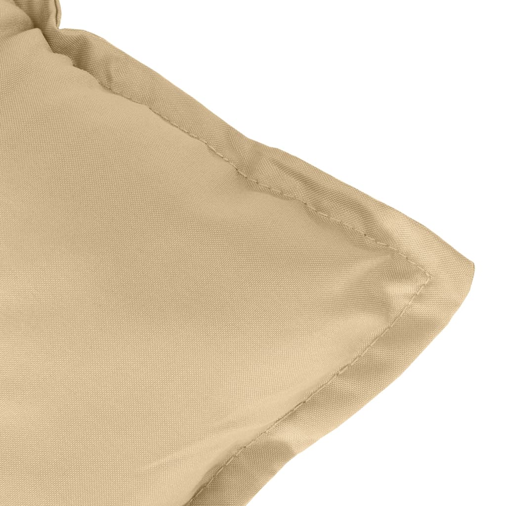vidaXL Coussins pour chaises à dossier haut 2 pcs Mélange beige 120x50x7 cm Tissu