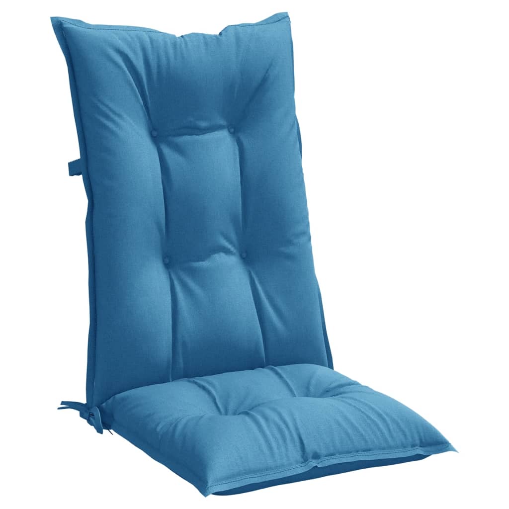 vidaXL Hochlehner-Auflagen 6 Stk. Melange Blau 120x50x7 cm Stoff