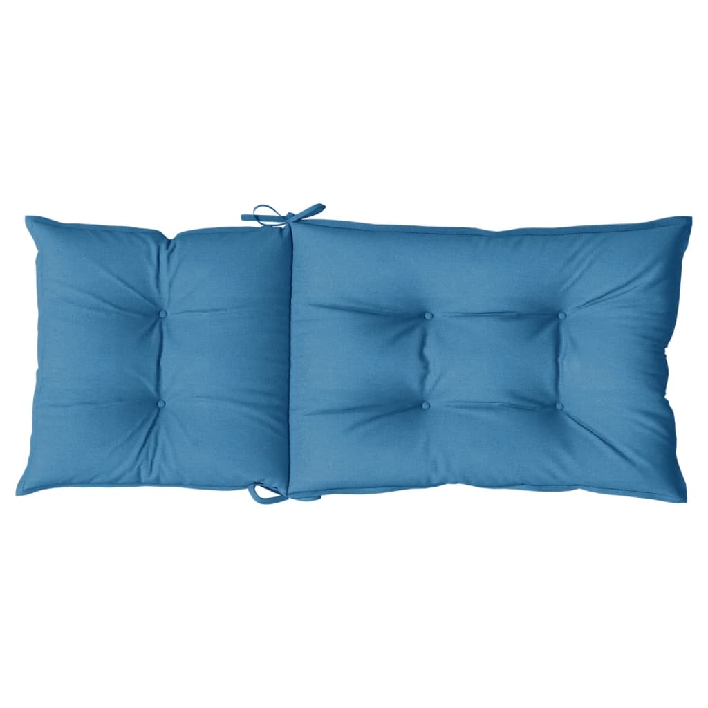 vidaXL Hochlehner-Auflagen 6 Stk. Melange Blau 120x50x7 cm Stoff