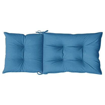 vidaXL Hochlehner-Auflagen 6 Stk. Melange Blau 120x50x7 cm Stoff