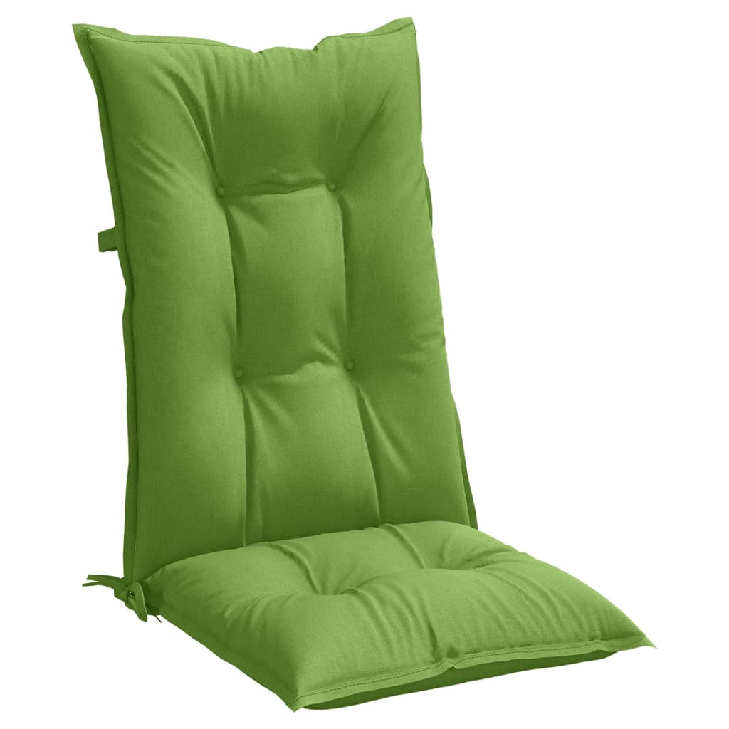 vidaXL Hochlehner-Auflagen 6 Stk. Melange Grün 120x50x7 cm Stoff