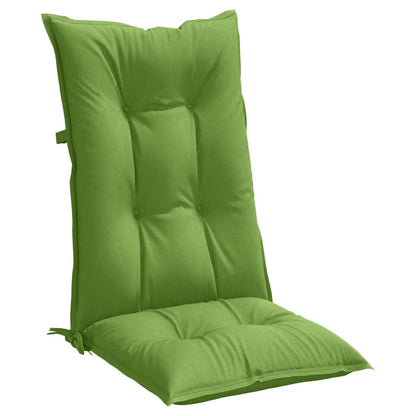 vidaXL Hochlehner-Auflagen 6 Stk. Melange Grün 120x50x7 cm Stoff
