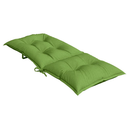 vidaXL Hochlehner-Auflagen 6 Stk. Melange Grün 120x50x7 cm Stoff