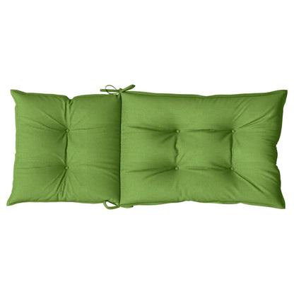 vidaXL Hochlehner-Auflagen 6 Stk. Melange Grün 120x50x7 cm Stoff