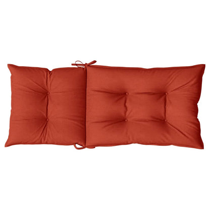 vidaXL Hochlehner-Auflagen 2 Stk. Melange Rot 120x50x7 cm Stoff