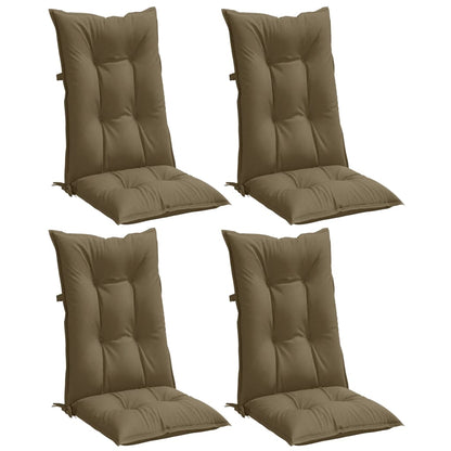 vidaXL Coussins de dossier haut 4 pcs Mélange taupe 120x50x7 cm Tissu