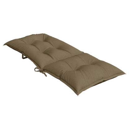 vidaXL Coussins de dossier haut 4 pcs Mélange taupe 120x50x7 cm Tissu