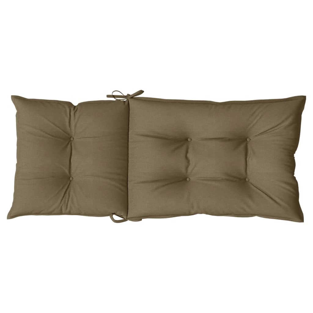 vidaXL Coussins de dossier haut 4 pcs Mélange taupe 120x50x7 cm Tissu