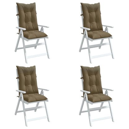 vidaXL Coussins de dossier haut 4 pcs Mélange taupe 120x50x7 cm Tissu