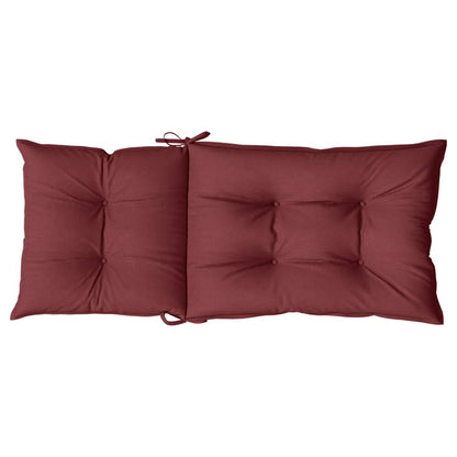 vidaXL Hochlehner-Auflagen 6 Stk. Melange Weinrot 120x50x7 cm Stoff