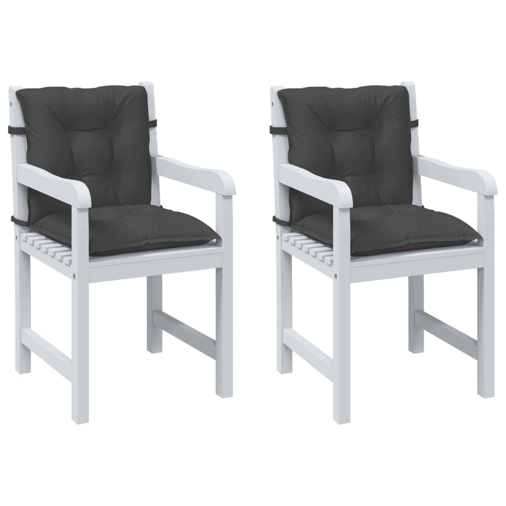 vidaXL Niedriglehner-Auflagen 2 Stk Melange Anthrazit 100x50x7cm Stoff