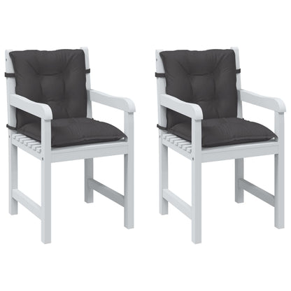 vidaXL Niedriglehner-Auflagen 2 Stk Melange Anthrazit 100x50x7cm Stoff
