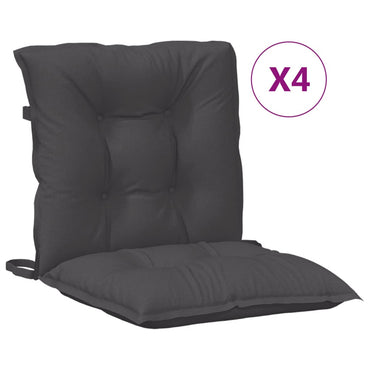 vidaXL Coussins de dossier bas 4 pcs Anthracite chiné 100x50x7cm Tissu