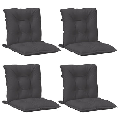vidaXL Coussins de dossier bas 4 pcs Anthracite chiné 100x50x7cm Tissu