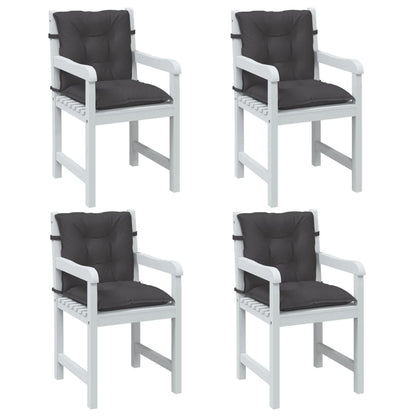 vidaXL Coussins de dossier bas 4 pcs Anthracite chiné 100x50x7cm Tissu