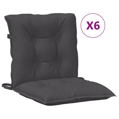 vidaXL Coussins pour fauteuils bas 6 pcs Mélange anthracite 100x50x7 cm Tissu