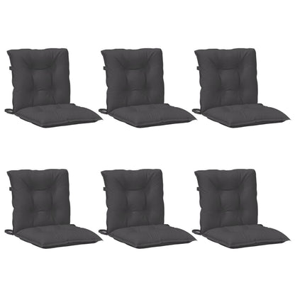vidaXL Coussins pour fauteuils bas 6 pcs Mélange anthracite 100x50x7 cm Tissu
