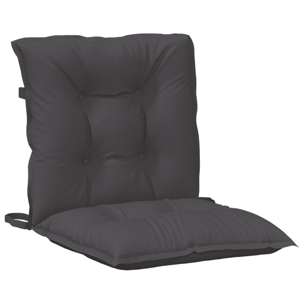 vidaXL Coussins pour fauteuils bas 6 pcs Mélange anthracite 100x50x7 cm Tissu