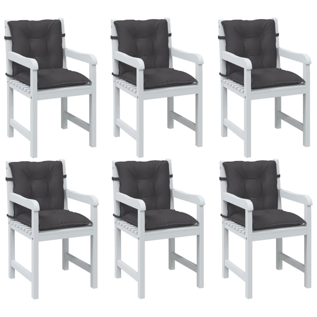 vidaXL Coussins pour fauteuils bas 6 pcs Mélange anthracite 100x50x7 cm Tissu