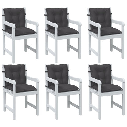 vidaXL Coussins pour fauteuils bas 6 pcs Mélange anthracite 100x50x7 cm Tissu