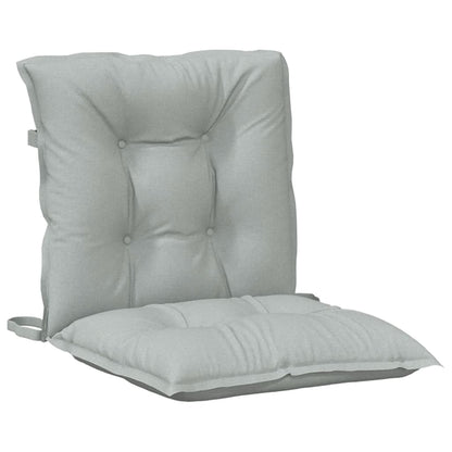 vidaXL Coussins pour chaises à dossier bas 2 pcs Tissu Mélange gris clair 100x50x7 cm