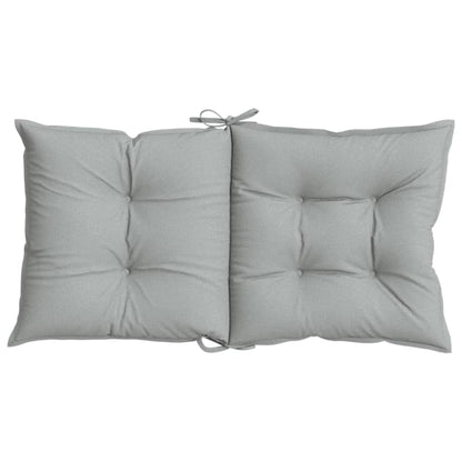 vidaXL Coussins pour chaises à dossier bas 2 pcs Tissu Mélange gris clair 100x50x7 cm