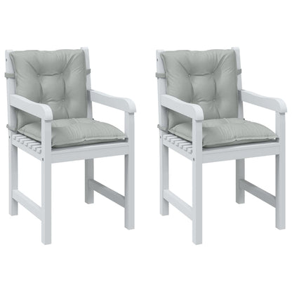 vidaXL Coussins pour chaises à dossier bas 2 pcs Tissu Mélange gris clair 100x50x7 cm
