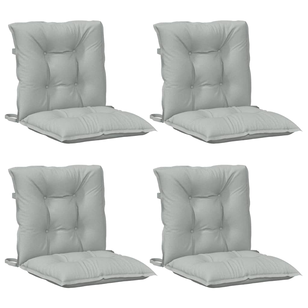 vidaXL Coussins pour chaises basses 4 pcs Mélange gris clair 100x50x7 cm Tissu