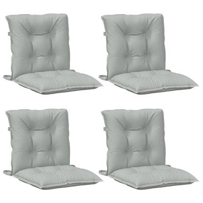 vidaXL Coussins pour chaises basses 4 pcs Mélange gris clair 100x50x7 cm Tissu