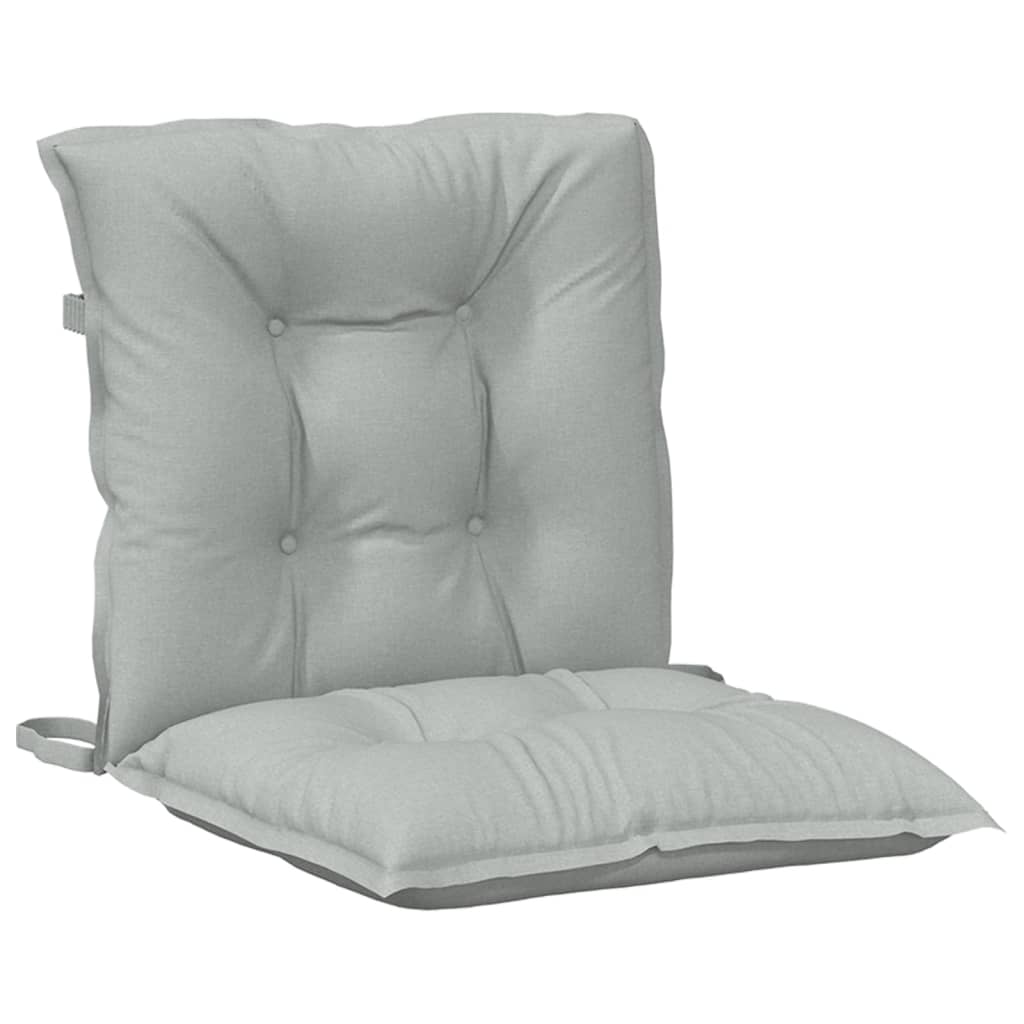 vidaXL Coussins pour chaises basses 4 pcs Mélange gris clair 100x50x7 cm Tissu