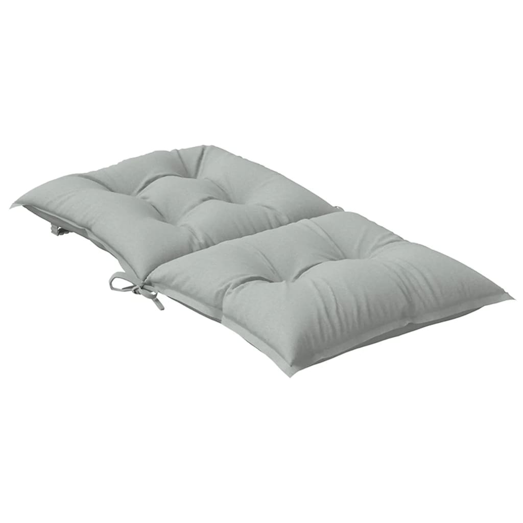 vidaXL Coussins pour chaises basses 4 pcs Mélange gris clair 100x50x7 cm Tissu
