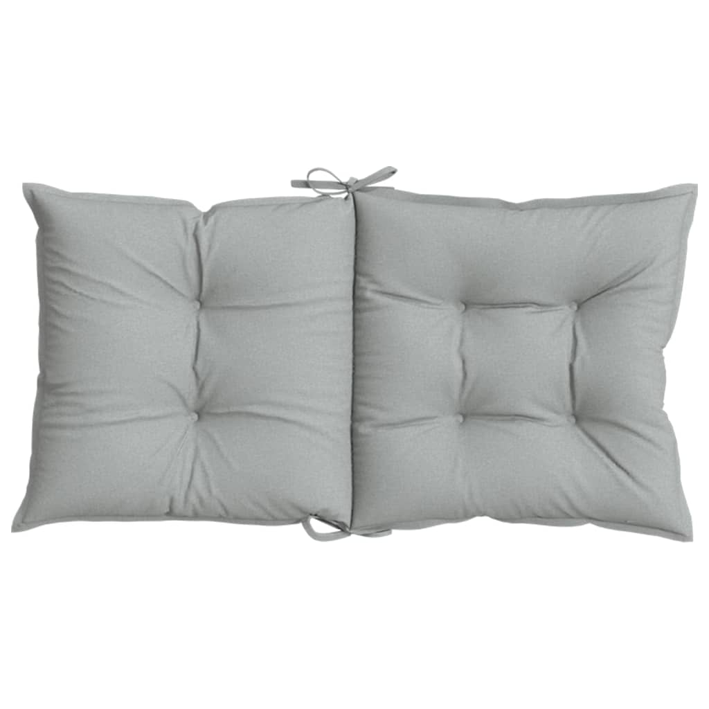 vidaXL Coussins pour chaises basses 4 pcs Mélange gris clair 100x50x7 cm Tissu