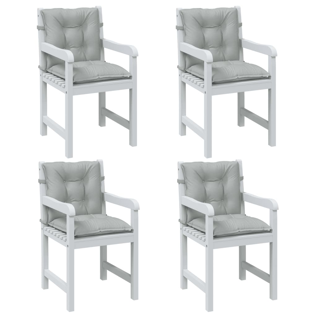 vidaXL Coussins pour chaises basses 4 pcs Mélange gris clair 100x50x7 cm Tissu