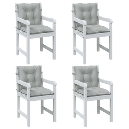 vidaXL Coussins pour chaises basses 4 pcs Mélange gris clair 100x50x7 cm Tissu