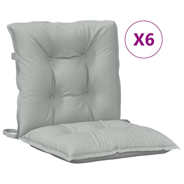 vidaXL Niedriglehner-Auflagen 6 Stk. Melange Hellgrau 100x50x7cm Stoff