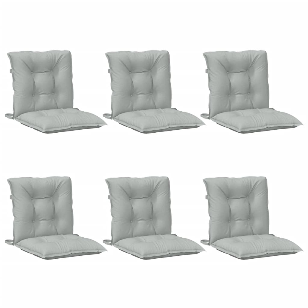 vidaXL Niedriglehner-Auflagen 6 Stk. Melange Hellgrau 100x50x7cm Stoff