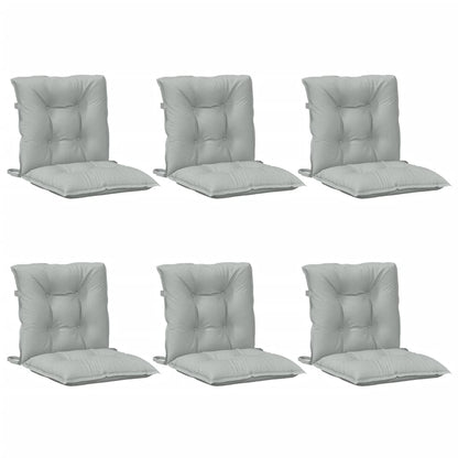 vidaXL Niedriglehner-Auflagen 6 Stk. Melange Hellgrau 100x50x7cm Stoff