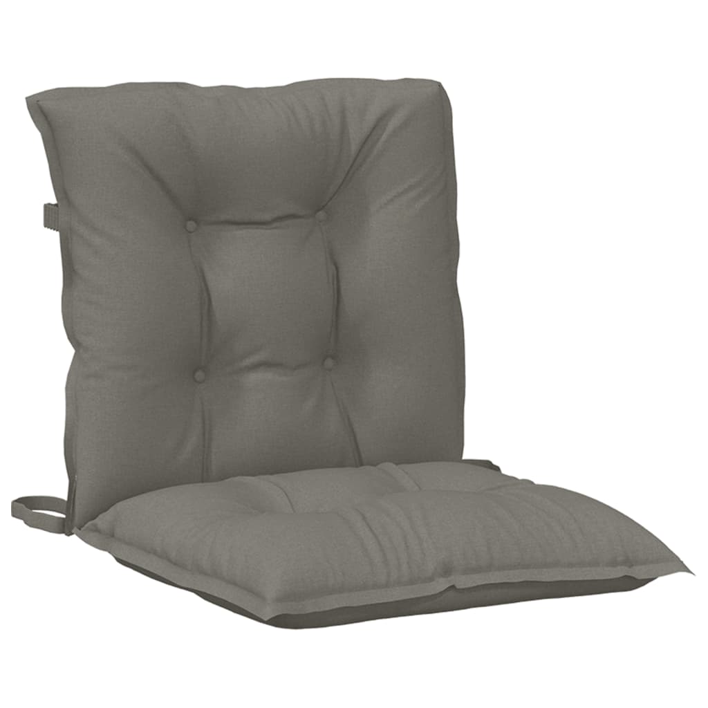 vidaXL Coussins pour chaises basses 2 pcs Gris foncé 100x50x7 cm Tissu