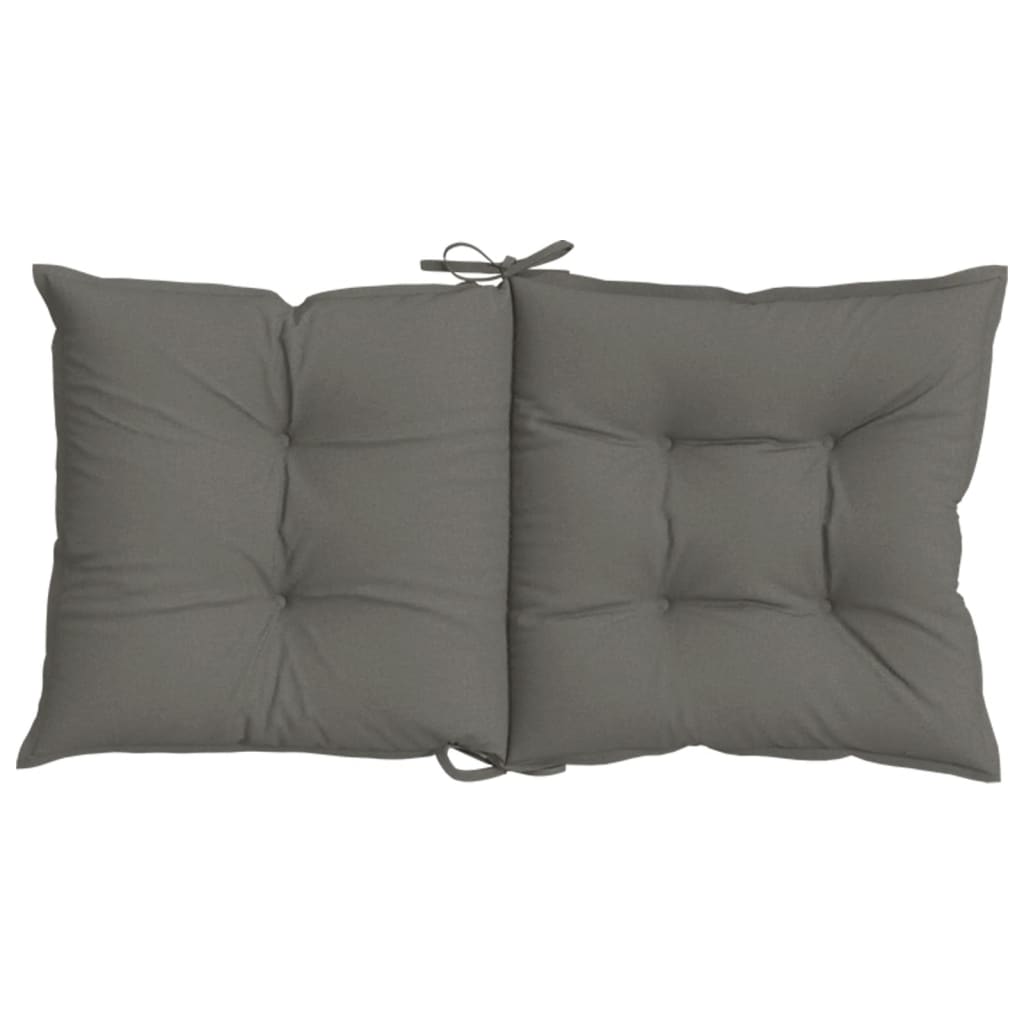vidaXL Coussins pour chaises basses 2 pcs Gris foncé 100x50x7 cm Tissu