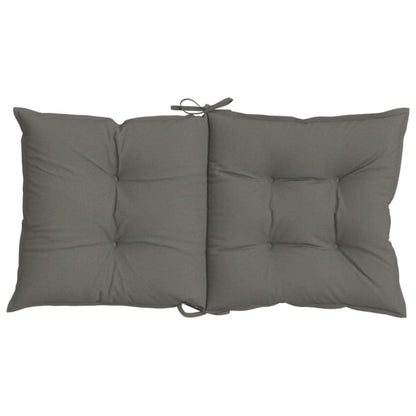 vidaXL Coussins pour chaises basses 2 pcs Gris foncé 100x50x7 cm Tissu