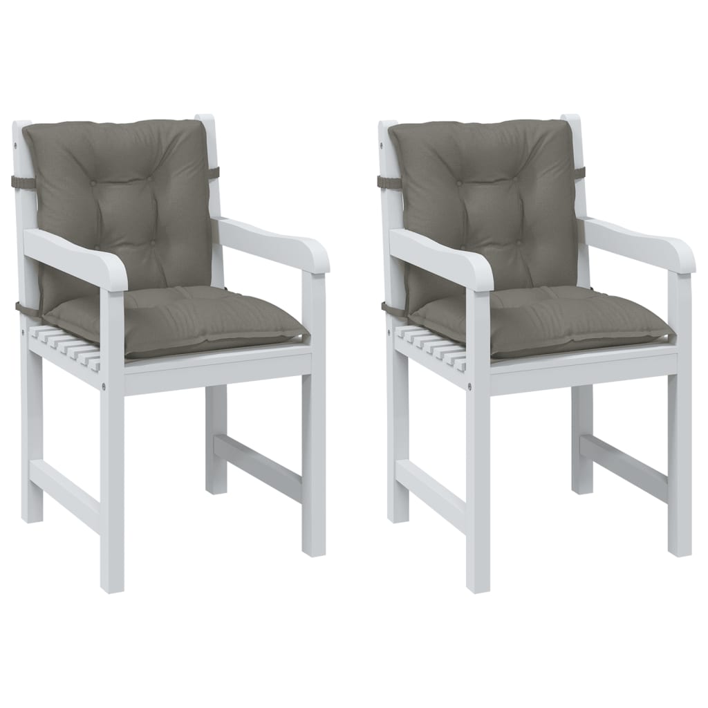 vidaXL Coussins pour chaises basses 2 pcs Gris foncé 100x50x7 cm Tissu